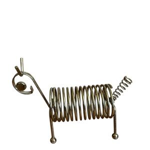 📨Vintage animal gold wire coil letter holder for mail, preowned.